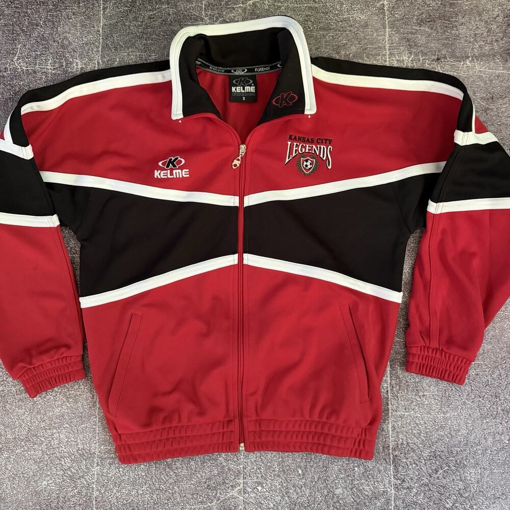 Men's Vintage Y2K Kelme Kansas City Legends FC Team Issued Warm Up Jacket Sz S